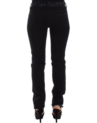 Schwarze schmale Jeans Denimhose Skinny Stretch