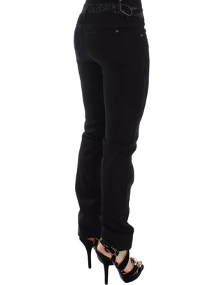 Schwarze schmale Jeans Denimhose Skinny Stretch