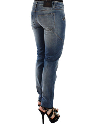 Pantalones de mezclilla azules rectos