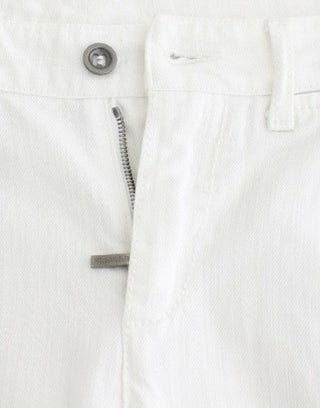 Pantalones de mezclilla blancos recortados