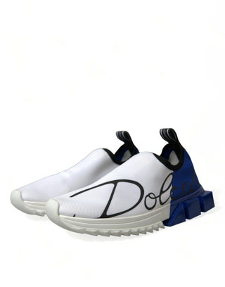 Zapatillas casuales para hombre blancas y azules Sorrento de corte bajo