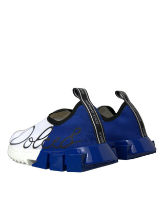 Zapatillas casuales para hombre blancas y azules Sorrento de corte bajo
