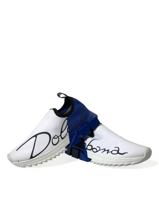 Zapatillas casuales para hombre blancas y azules Sorrento de corte bajo