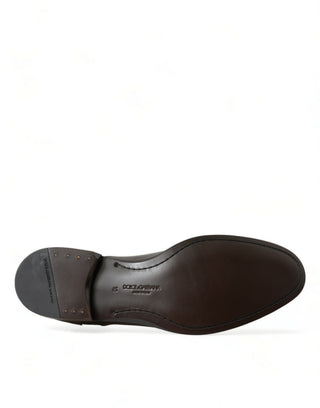 Zapatos formales marrones de cuero exótico para hombre