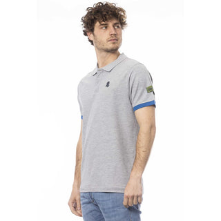 Polo gris de algodón para hombre