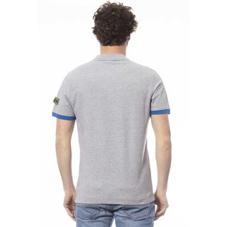 Polo gris de algodón para hombre
