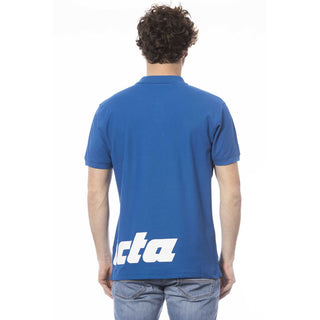 Polo para hombre de algodón azul