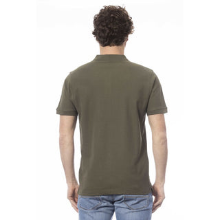 Polo verde de algodón para hombre