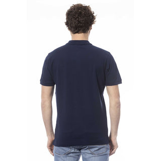 Polo para hombre de algodón azul