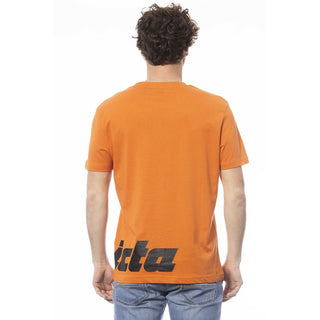 Herren-T-Shirt aus orangefarbener Baumwolle