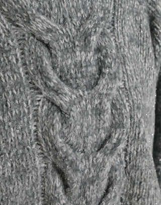 Pullover aus grauem Kaschmir mit Rollkragen