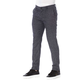 Pantalón negro de algodón para hombre