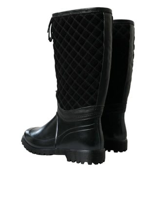 Botas de lluvia negras de gamuza de goma Chioggia