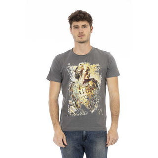 Graues Baumwoll-Herren-Kurzarm-T-Shirt