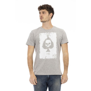 Graues Baumwoll-Herren-T-Shirt