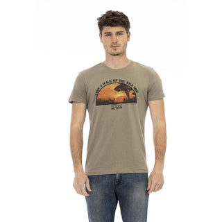 Grünes Baumwoll-Herren-T-Shirt