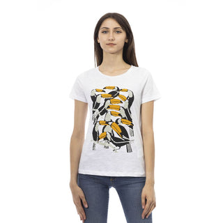Weißes Baumwoll-T-Shirt für Damen