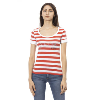 Mehrfarbiges Baumwoll-T-Shirt für Damen