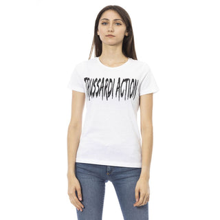 Weißes Baumwoll-T-Shirt für Damen