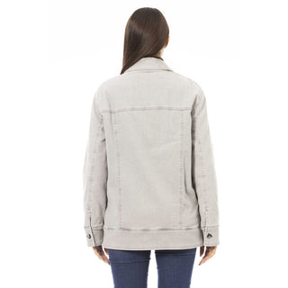 Chaqueta de algodón para mujer gris