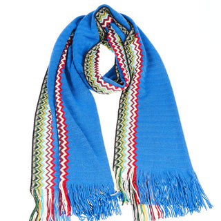 Bufanda de lana para hombre azul