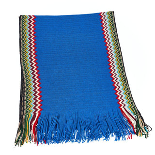 Bufanda de lana para hombre azul