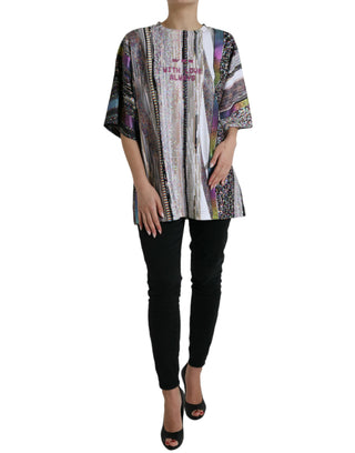 Mehrfarbiges "With Love Always"-Druck-T-Shirt