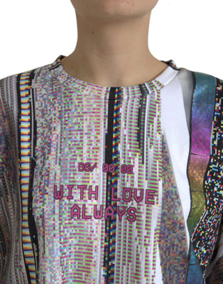 Mehrfarbiges "With Love Always"-Druck-T-Shirt