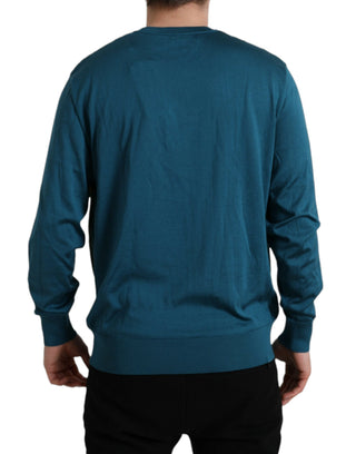 Grüner Pfauenfeder-Pullover
