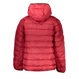 Chaqueta de poliéster roja