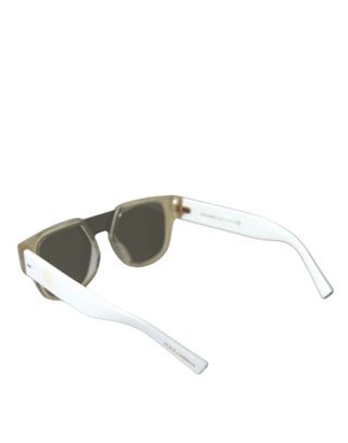 Gafas de sol DG4356 con lentes espejo de acetato blanco