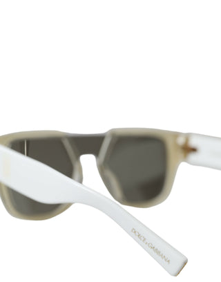 Gafas de sol DG4356 con lentes espejo de acetato blanco