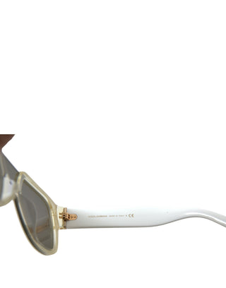 Gafas de sol DG4356 con lentes espejo de acetato blanco