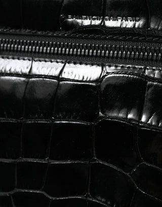 Black Exotic Leather Shoulder Crossbody Camera Bag