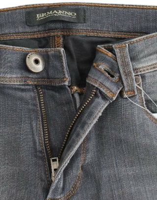 Graue Slim Jeans Denim Hose Skinny Leg Stretch