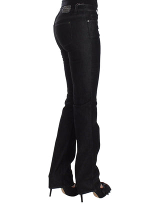 Schwarze Slim-Jeans Denim-Hose Skinny Leg Stretch