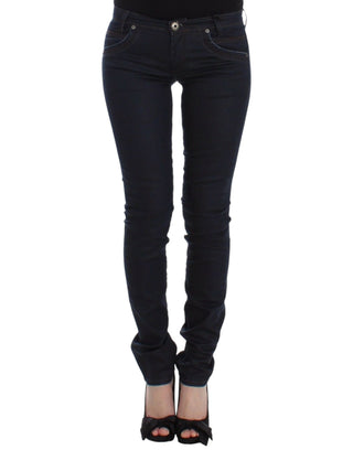 Pantalones de mezclilla azules ajustados