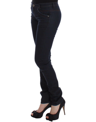 Pantalones de mezclilla azules ajustados