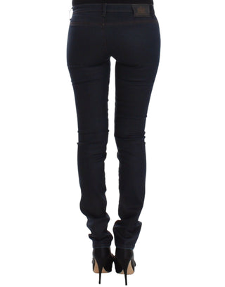 Pantalones de mezclilla azules ajustados