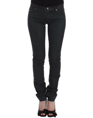 Pantalones de mezclilla verdes rectos