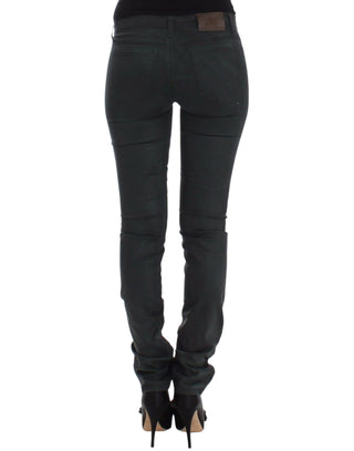 Pantalones de mezclilla verdes rectos