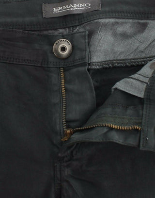 Pantalones de mezclilla verdes rectos