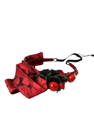 Red Cherry Sicily Verziertes Damen-Haarband Diadem