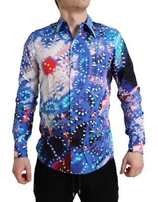 Camisa ajustada MARTINI multicolor con estampado Luminarie