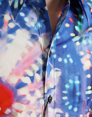 Camisa ajustada MARTINI multicolor con estampado Luminarie