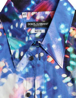 Camisa ajustada MARTINI multicolor con estampado Luminarie