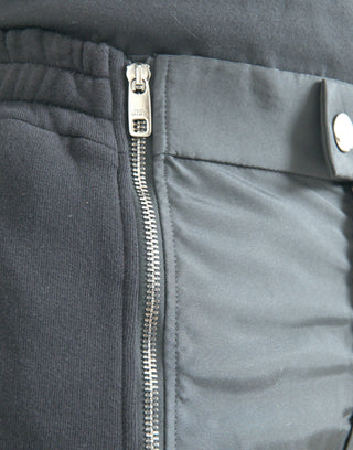 Schwarze schmale Hose aus Baumwollmischung