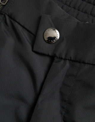 Schwarze schmale Hose aus Baumwollmischung