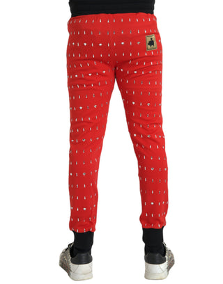 Rote Jogging-Sweatpants "Jahr des Schweins"