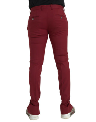 Rote Wollhose für Herren, Slim Fit